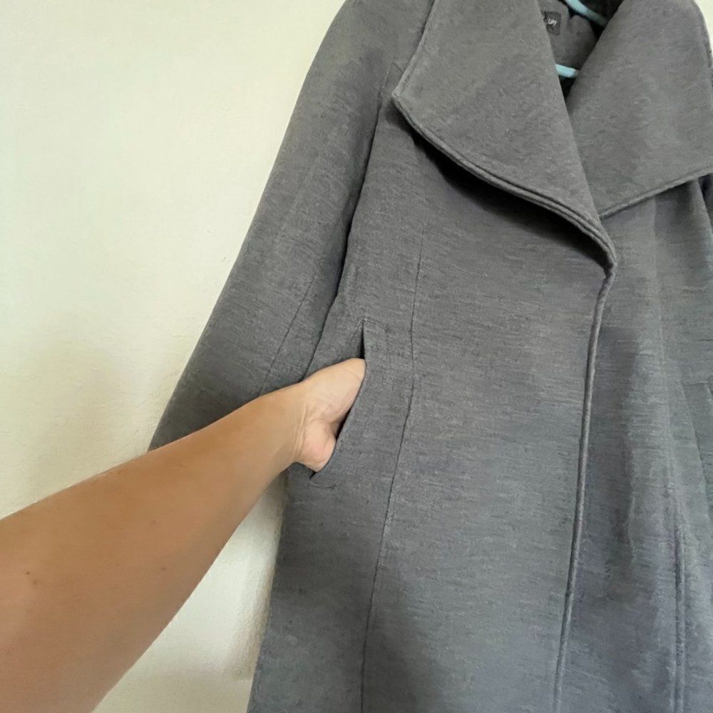 NEVER Every Day Cozy Womens Long Sleeve coat/jacket Gray Sz M - Picture 14 of 15